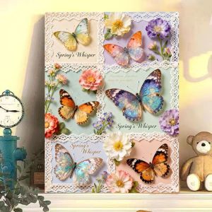 Oil Painting By Numbers Kits Color-contrast butterfly Collection Paintings DIY Acrylic Paint By Numbers for Adults Home Decor