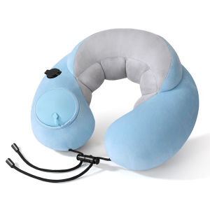 Press-inflatable Foldable U-shaped Travel Pillow