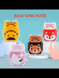 Balo súng bắn nước đồ chơi súng bắn nước cho bé hình hoạt hình đáng yêu