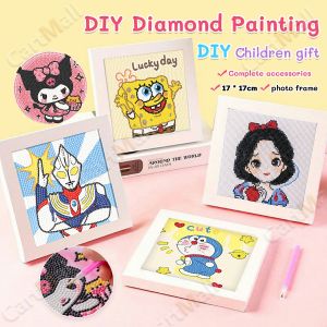Handmade Diamond Painting With Frame DIY Kid Cute Tabletop Home Decor Gift Souvenirs