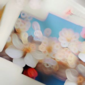 HIASAN DINDING SET ABSTRAK 3D BLUE FLOWERS ISI 4 KAMAR DEKORASI RUMAH WALL DECOR PAJANGAN DINDING SATU SET BUNGA