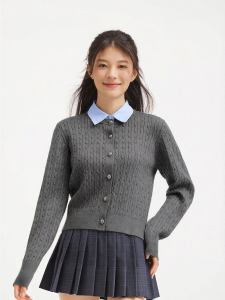 Hotwind | False Layered Ribbed Knit Sweater