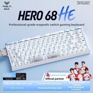 AULA | Bàn phím trục từ Hero68 chuyên dụng cho chơi game thể thao điện tử FPS Valorant thiết bị ngoại vi máy tính hiệu năng cao có dây.