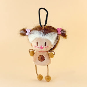 Cute Small Wild Doll Plush Keychain Home Decorative Bag Charm Creative Girls School Bag Pendant Ugly Cute Lock Buckle
