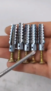 Steel  Self Tapping Screw Drilling  Expansion Tube Pipe Metal Wall Anchor Expansion Bolts 100 Sets Serrated Thorny  Meta