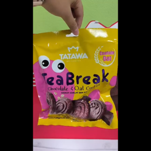 TATAWA TeaBreak Chocolate & Oat Cookies 120g x 3 pkts- Gourmet Snack