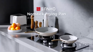 SANHO Ceramic Non Stick Frying Pan Set 26CM 30CM Diamond Titanium Ceramic Coating Makapal PFAS PTFE PFOA Free Aluminum Skillet