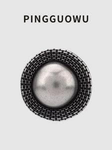 Eco-Friendly Metal Button round High-End Coat Buttons Cashmere Coat Fasteners Zinc Alloy Sewing DIY Accessories Pingguowu