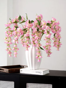 High-End Artificial Wind Bell Flowers for Living Room Dining Table Plastic Dry Flowers Decorative Ornaments Home Decoration