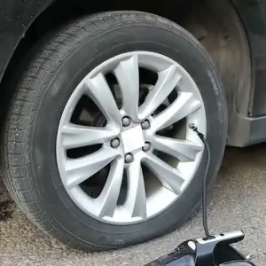4-in-1 Car Vacuum Cleaner Portable Tire Inflator Air Pump 20000Pa Strong Suction Pressure Gauge LED Light