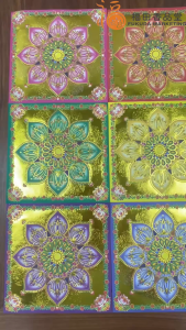 【福田】烫金九色幸福花莲花纸（9色x40张）- 莲花纸/折莲花/大悲咒/折纸/莲花/手工折纸/Lotus Paper/ joss paper）