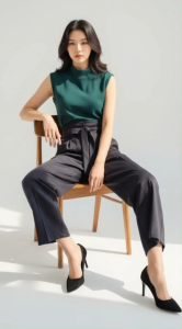 Celana wanita dewasa kulot soya scuba polos tali pinggang gratis ongkir