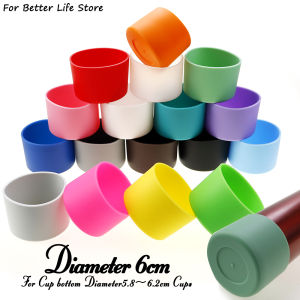 For Better Life 1Pc 6cm Soft Silicone Cup Bottom Sheath Protector Sleeve For Glass Water Tea Bottle Anti Damage Accessories