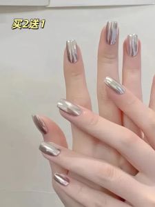 Nude Short Wearing False Nails Mirror Surface Detachable Super Whitening Simple Natural Beauty Nail Art Tools Any Skin Type