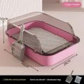Open Cat Litter Box Thickening Kitty Sandbox Semi-enclosed High Side Splashproof Pet Bedpans with Litter Scoop Cat Supplies. 