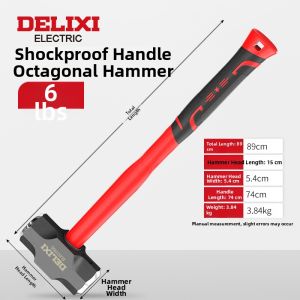Delixi | Wall Cracking Rubber Grip Octagonal Hammer