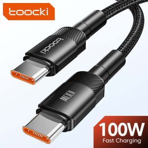 Toocki | Toocki 100W Type C to USB C Cable PD 3.0 Quick Charge 4.0 Fast Charging Type C to Type C for iPhone 15 Macbook Samsung Xiaomi