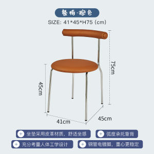 Norchair Scandinavian Modern Light Luxury Dining Chair Household Small Apartment Designer Armchair Cafe Minimalist Chair