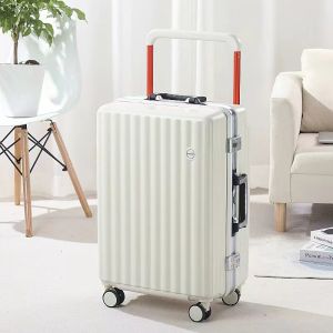 Durable Aluminum Frame Luggage Suitcase for Travel Large Capacity Fashionable Trendy Lock Combination for Men And Women