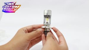 LAMPU DEPAN LED AYOTO M4A H4 WARNA HI LO PUTIH 30WATT + 30WATT AC DC SUPER TERANG TAHAN LAMA MOTOR MOBIL