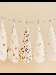 25x50cm Baby Face Towel Cotton Bath Towel Cartoon Feeding Kids Towel Baby Saliva Wipes Face Wash