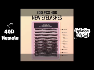 40D HEMOLA CRYPTO EYELASH DIY BULUMATA SET 200PCS BULUMATA VOLUME RUSSIAN EYELASH