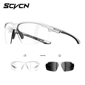 SCVCN | SCVCN Photochromic Cycling Glasses UV400 Outdoor Sports Running Mens Sunglasses Road MTB Bicycle Goggles Women Bike Eyewear