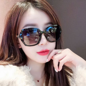 New 2025 Polarized Sunglasses for Women Fashionable Celebrity round Face Large Frame Anti-UV Popular Star Glass Eyewear