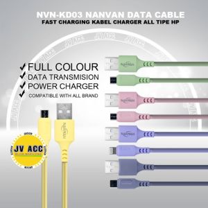 NVN-KD03 MACARON NANVAN KABEL DATA FAST CHARGING KABEL CHARGER ALL TIPE HP