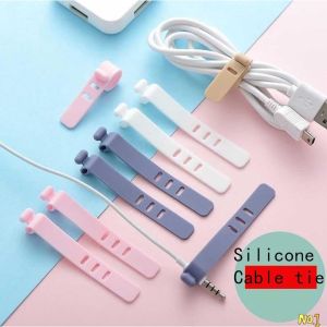 🔥C.three Muti-clolor Silicone Cable Organizer Clips Wire Cord Winder accesories Headphone data line