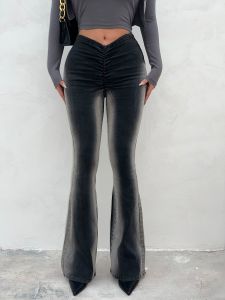 High Waist Slimming Supermodel Denim Flared Pants Peach Cheek Butt Long Trousers Womens Fashion Spring Autumn Winter Jeans