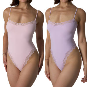 Sentexin Skinny Bodysuits for Women Lace Cami One Pieces Jumpsuits S-XL