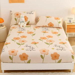 Kiss Dear | Floral Cotton Dustproof Slip-resistant Bed Sheet