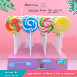 Rainbow Spiral Candy Twists Cute Childrens Birthday Gift 25g Hard Candy Snacks Creative Traditional Candy from China