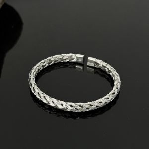 Trendy Titanium Steel Bracelet for Men Open Style Couple Rings Simple Personality Stacking Mens Chain Fashion Jewelry