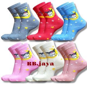 promo 3 & 12 pasang kaos kaki anak cewek motif kuromi / kaos kaki anak paud TK SD