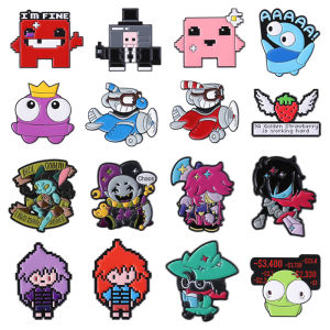 เกม RPG ตัวอักษรเคลือบ Pins Deltarune Susie Kris Big Eyed Monster เกม Pixel Figures เข็มกลัด Lapel Badge เครื่องประดับของขวัญ