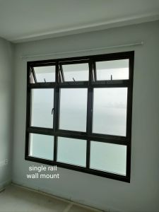240cm supply white powder coated  curtain rail with brackets