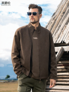 Enjeolon | Moisture Absorbent Heavyweight Bamboo Cotton Sport Zip Up Stand Collar Mens Casual Jacket