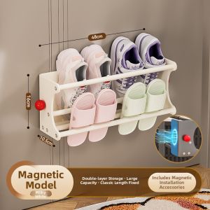 DOOPO | Magnetic Door Shoe Rack  Anti-theft Dual-layer Shoes Storage Hanger