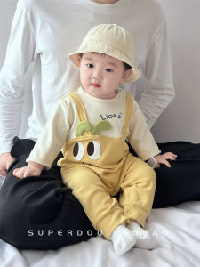 Adorable Baby Romper Outfit Autumn New Style Korean Version Cotton Polyester Elastic Fiber Long Sleeve Suit for 0-6 Months Old Baby Boy