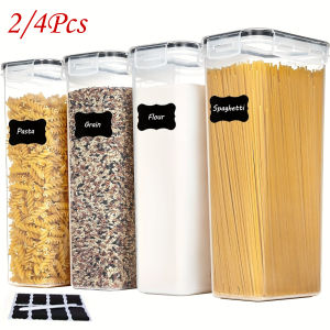 Airtight Food Storage Containers with Lids 2/4 PCS 2.8L Pasta Containers for Pantry Organization and Storage BPA Free Kitchen