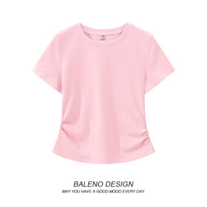 BALENO | Fitted Pink T-Shirt Short Sleeve Crop