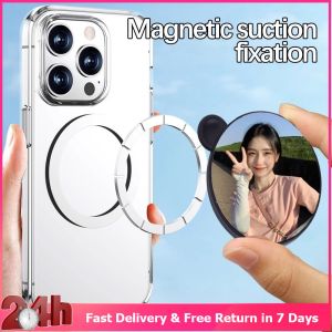 Universal Phone Back Camera Mirror Photography Cute Bear Magnetic Selfie Mirror Accessories
