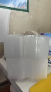 50PCS Cup Saus Portabel Kotak Penyimpanan Thinwall 60+70ML Double Grid Dipping Box Cup Bumbu Wadah Bumbu Kotak Kecil Plastik Untuk Snack Containers、Saus