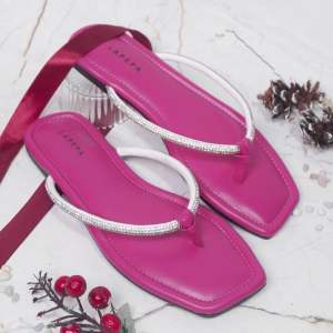 SANDAL LAPEPA ANGEL Sendal Wanita Jepit Blink Kristal Teplek Flat Empuk Premium Official Store