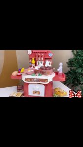 ของเล่นทำอาหาร ของเล่นสมมุติ ของเล่นครัวขนาดเล็กสำหรับเด็กทำอาหารผัดเครื่องครัวชุดที่มีส่วนผสมจำลองด้วยแสงและเสียง