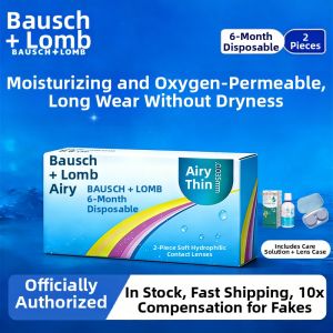 Bausch + Lomb | Slim Moist Comfortable Contact Lenses 6 Months Disposables 2 Pieces