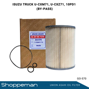 UNION ASAHI ISUZU U-CXM71 U-CXZ71 10PD1 (BY-PASS) TRUCK OIL FILTER GO-570 1-13240117-0