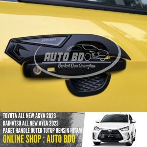 Paket Handle Outer Tutup Bensin All New Agya Ayla 2023 Hitam DOP